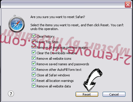 Safe Finder Safari reset