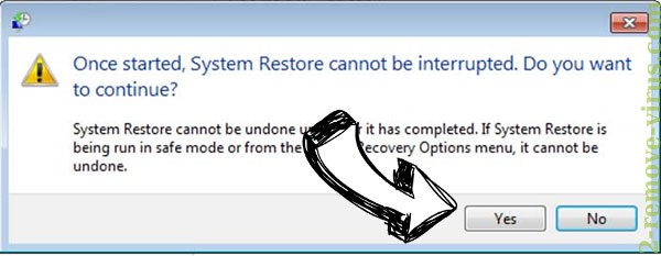 CORE ransomware removal - restore message