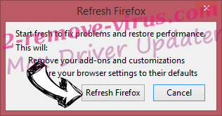 Max Driver Updater Firefox reset confirm