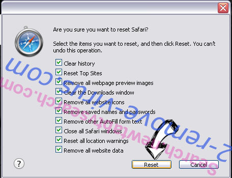 Search.MyTelevisionXp.com Safari reset