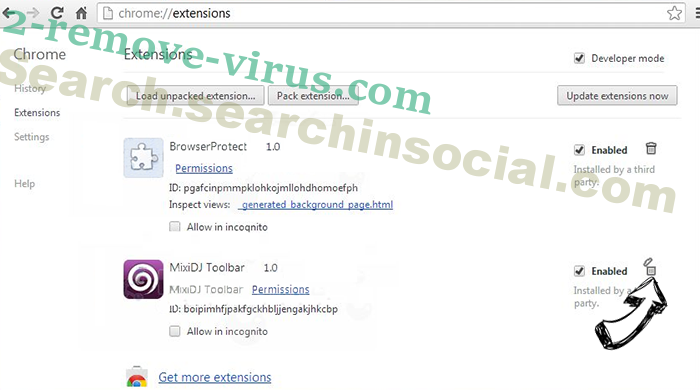 Vikolidoskopinsk.info Chrome extensions remove