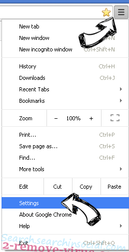 Search.searchinsocial.com Chrome menu