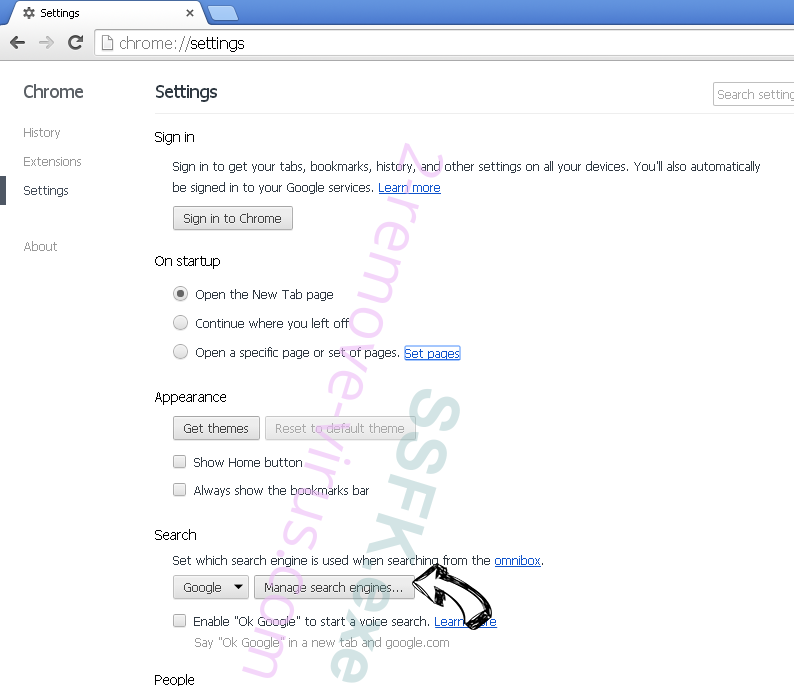 WebSearch.live Virus Chrome extensions disable