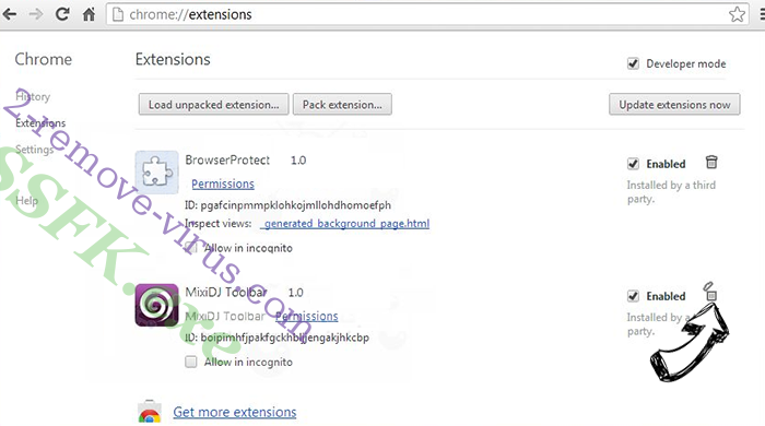 WebSearcher.eu Chrome extensions remove