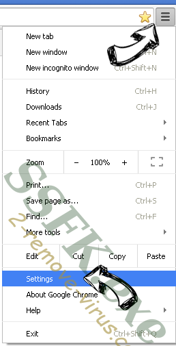 Search.oursafesearch.com Chrome menu