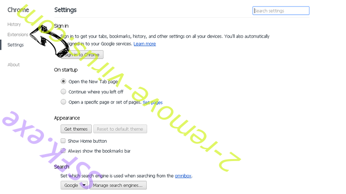 Search.oursafesearch.com Chrome settings