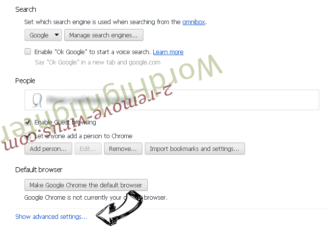 Search.hidesearch.bid Chrome settings more