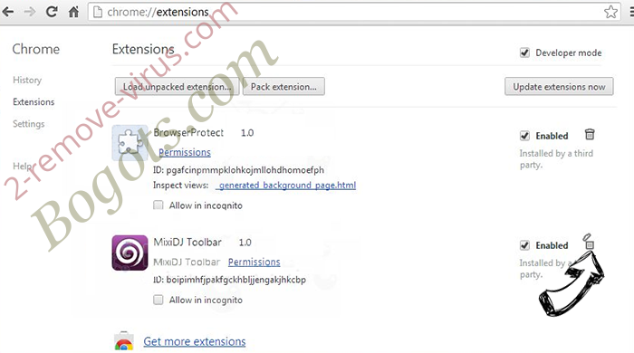 Bogots.com Chrome extensions remove