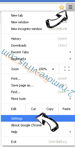 isearch-123.com Chrome menu