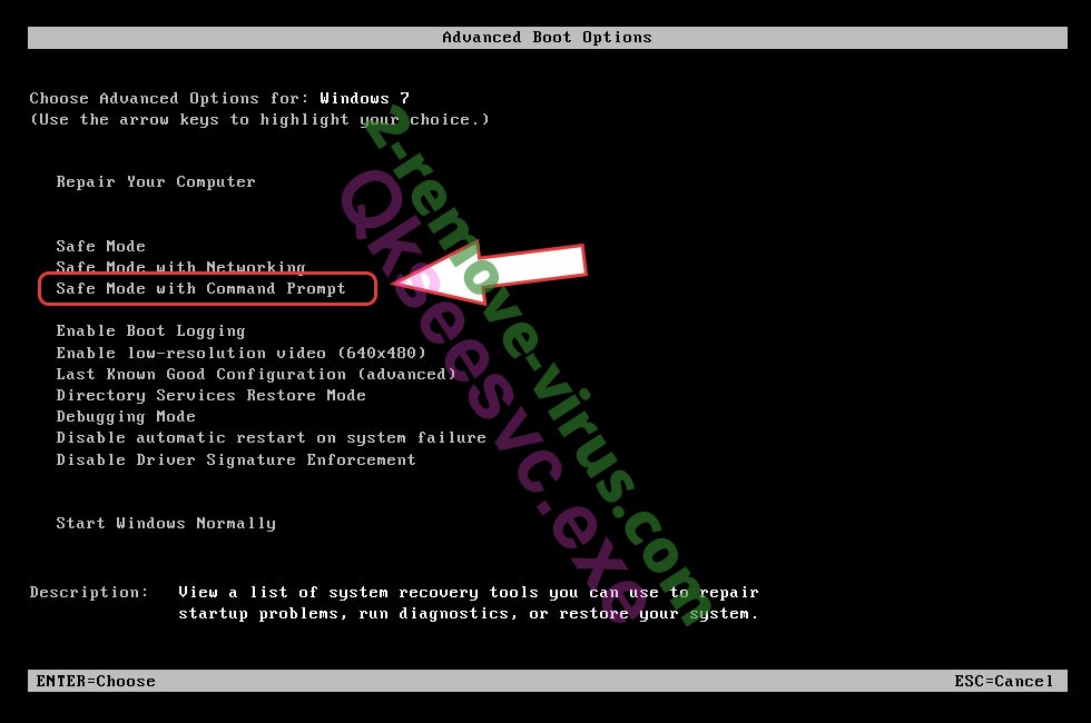 Windows boot menu - command prompt