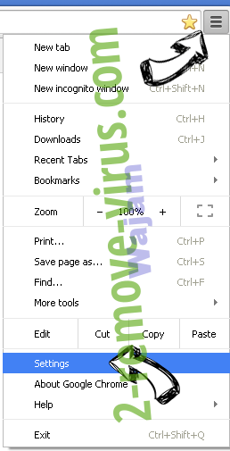 Safesearch.top Chrome menu