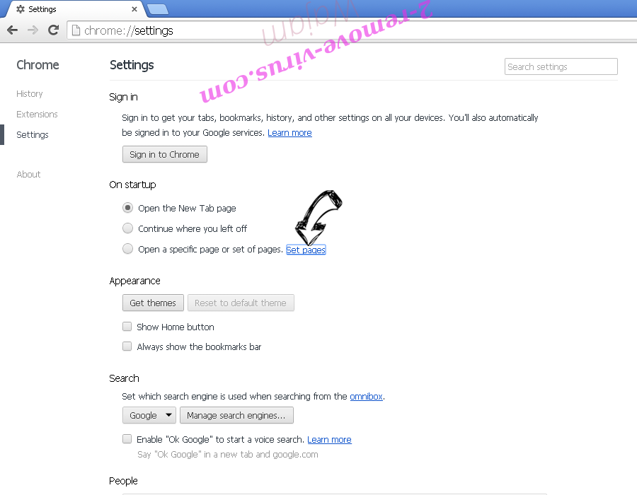 Search.gilpierro.com Chrome settings