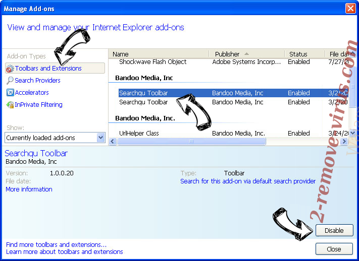 Wajam IE toolbars and extensions