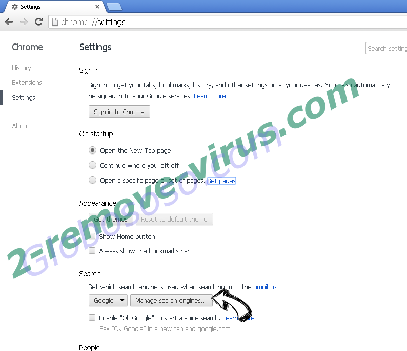 Search.newscrawler.com Chrome extensions disable