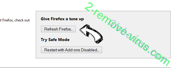 Friendlyerror.com Removal Firefox reset