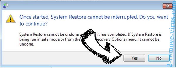 Eemv Ransomware removal - restore message