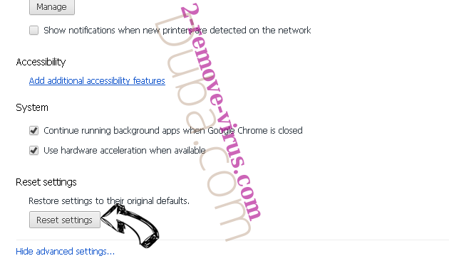 Internet Speed Radar Virus Chrome advanced menu