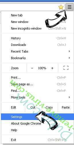 Easy PDF Virus Chrome menu