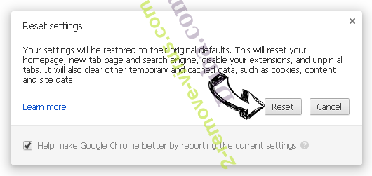 Friendlyerror.com Chrome reset