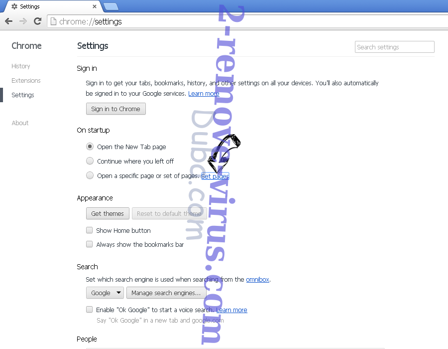 Searchfort.online Chrome settings