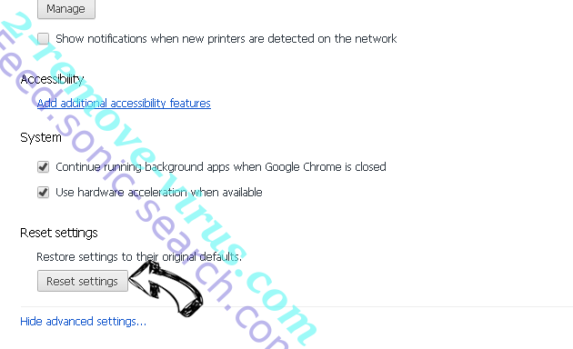 Search.pch.com Chrome advanced menu
