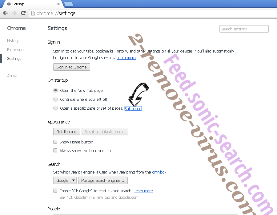 BrowserMe virus Chrome settings