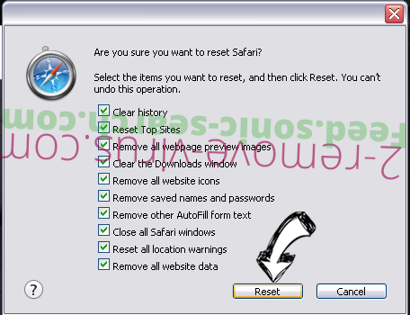 BrowserMe virus Safari reset