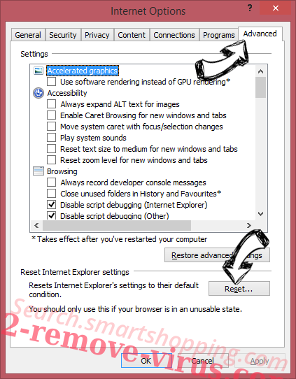 Search.smartshopping.com IE reset browser