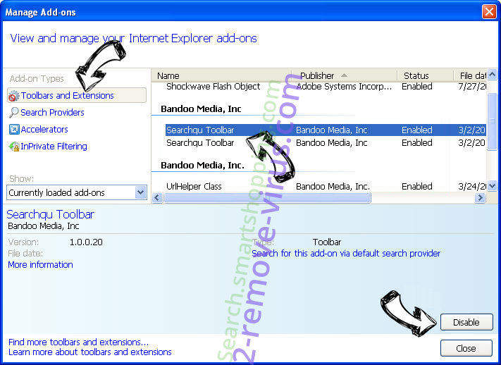 Browserhome.net Redirect Virus IE toolbars and extensions