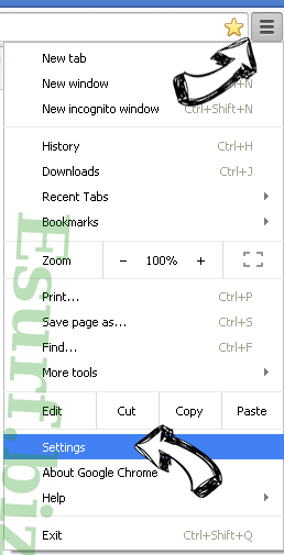 Mywebfinding.com Chrome menu