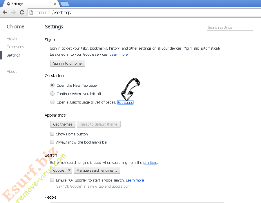 Clean My Chrome 1.0.1 Chrome settings