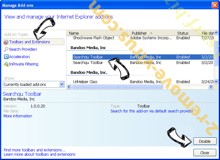 Mywebfinding.com IE toolbars and extensions