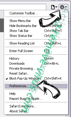 My Lucky123 virus Safari menu