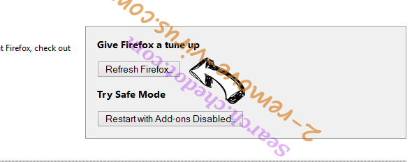 Search.chedot.com Firefox reset