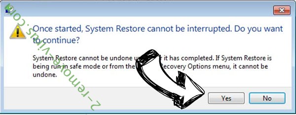 Zhen ransomware removal - restore message