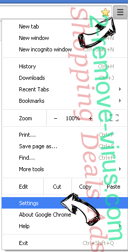 Shopping Deals Ads Chrome menu