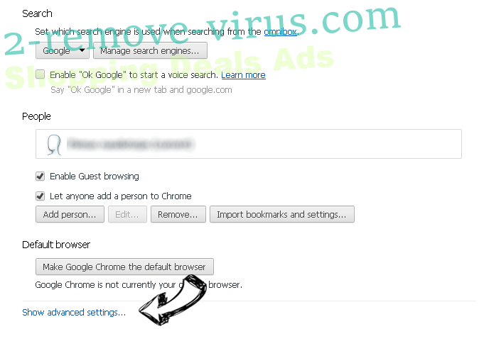 Setli Ads Chrome settings more