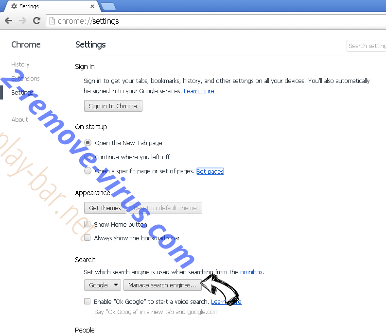 Newpage16.site Chrome extensions disable