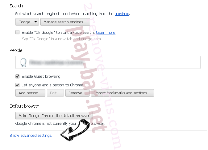 Search.yourinstantsocialhub.com Chrome settings more