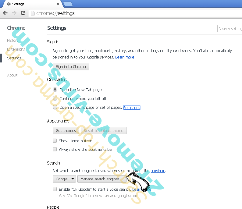 Search.top-arama.com Chrome extensions disable