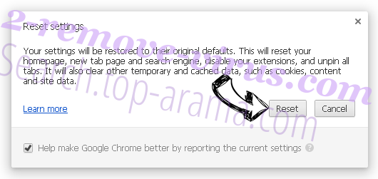 Search.top-arama.com Chrome reset