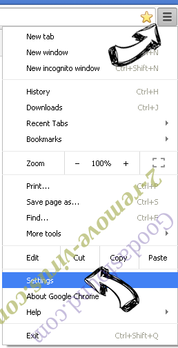 Asiasearch.co Chrome menu
