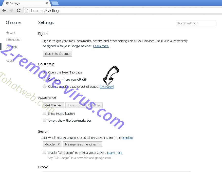 FreeShoppingTool Virus Chrome settings