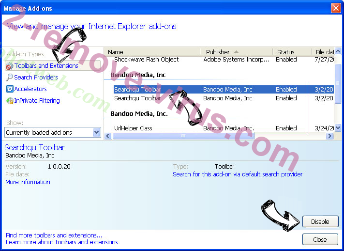 Microsoft Security Tollfree Virus IE toolbars and extensions