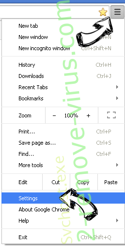 Safesurfs.com Chrome menu