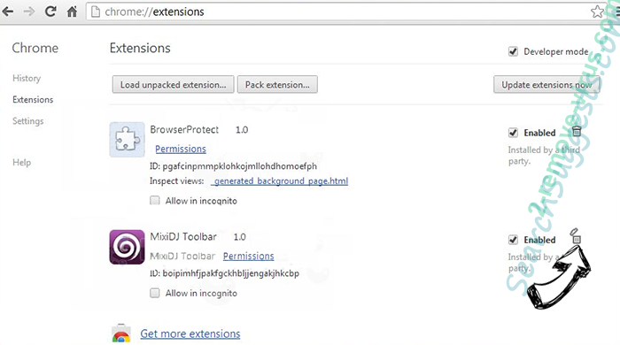 TheSearch.net Chrome extensions remove