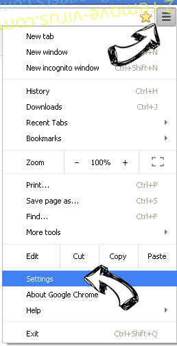 SearchSuggests.com Chrome menu