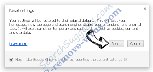 SearchSuggests.com Chrome reset