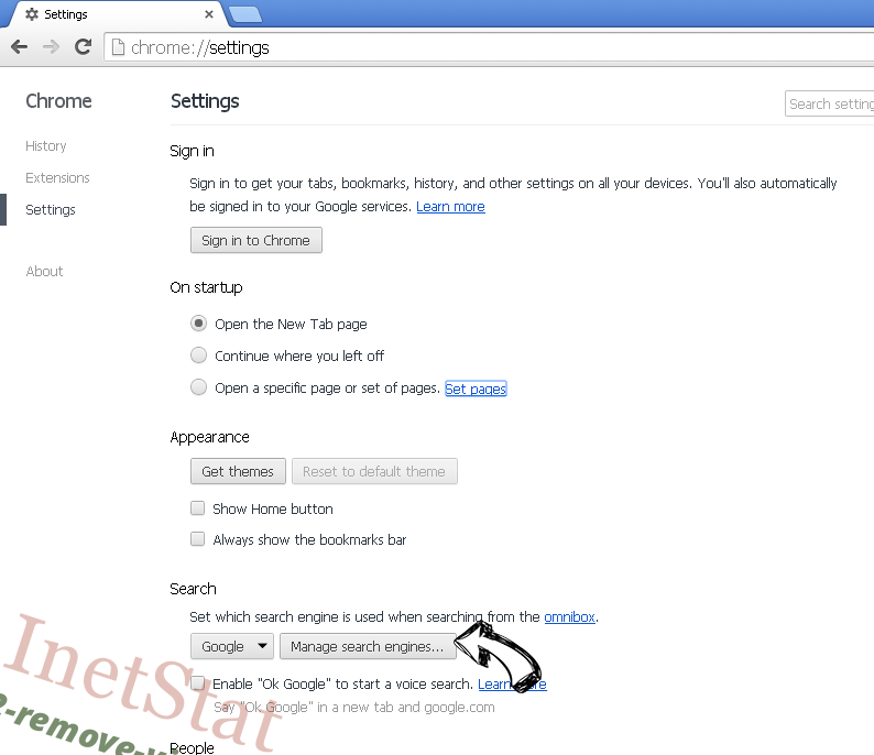 Search.ewatchseries.live Chrome extensions disable