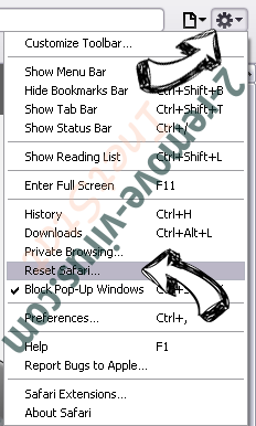 BestAdBlocker Safari reset menu